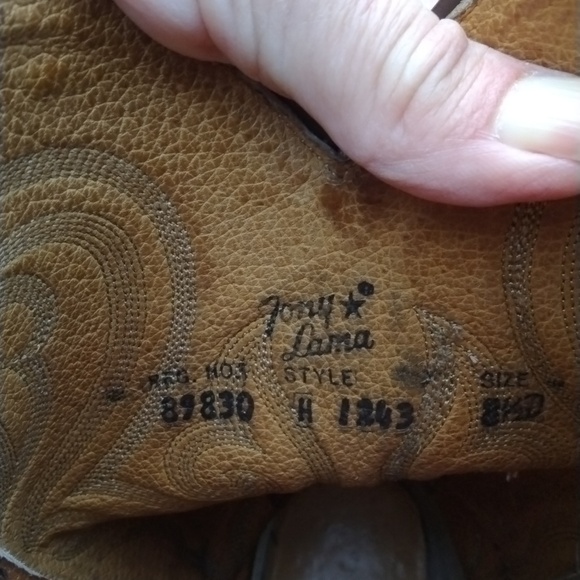 Mens Tony Lama Western boot, size 8.5 D - Picture 9 of 12
